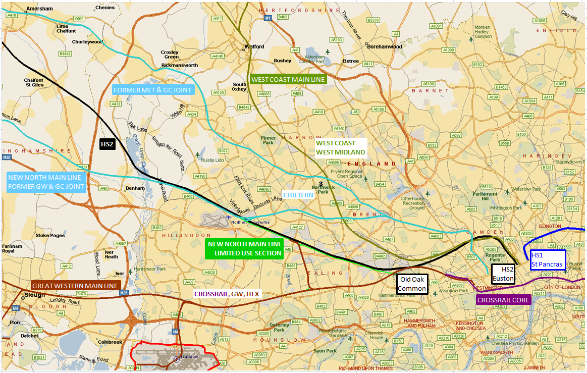 HS2 Route Map London