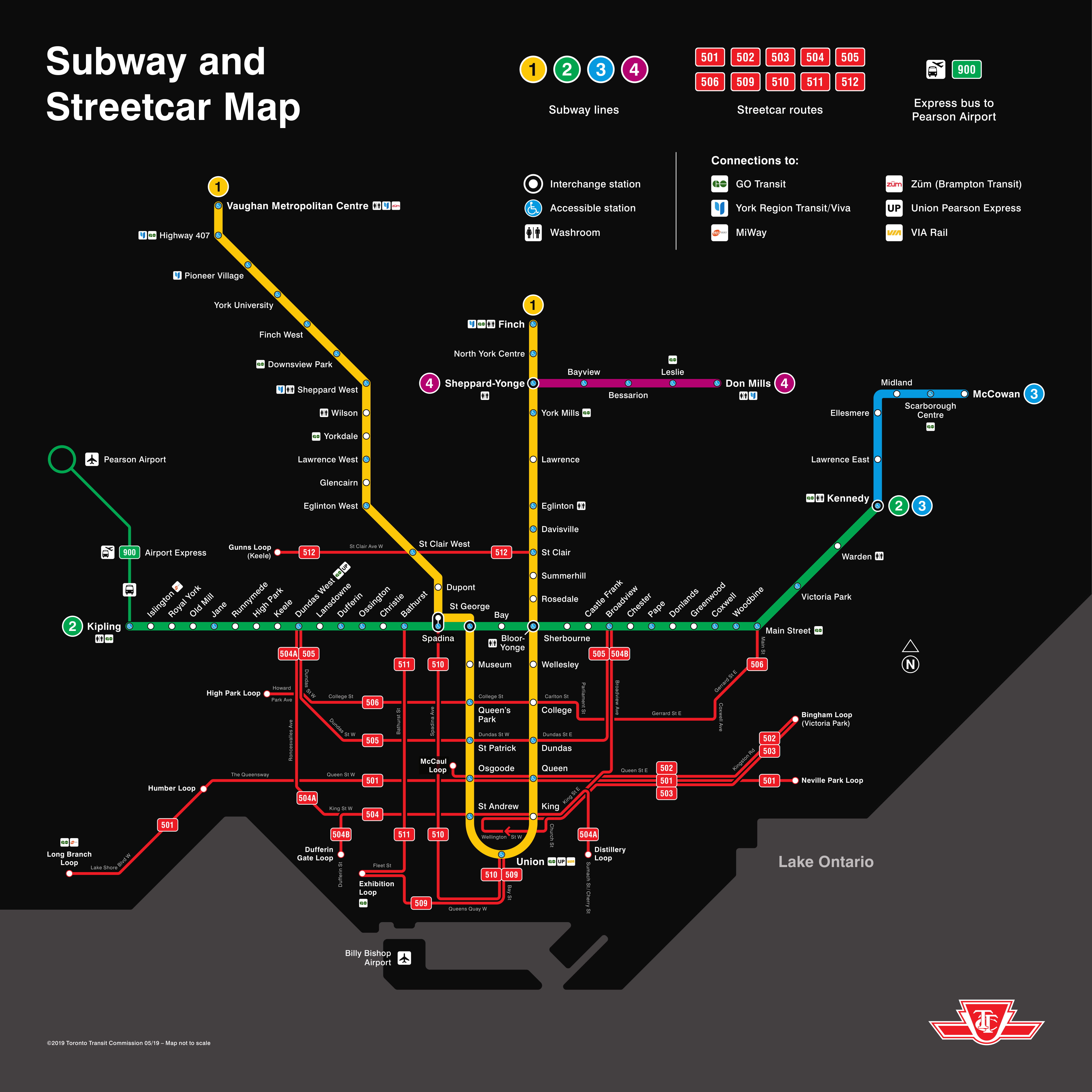TTC SubwayStreetcarMap 1 