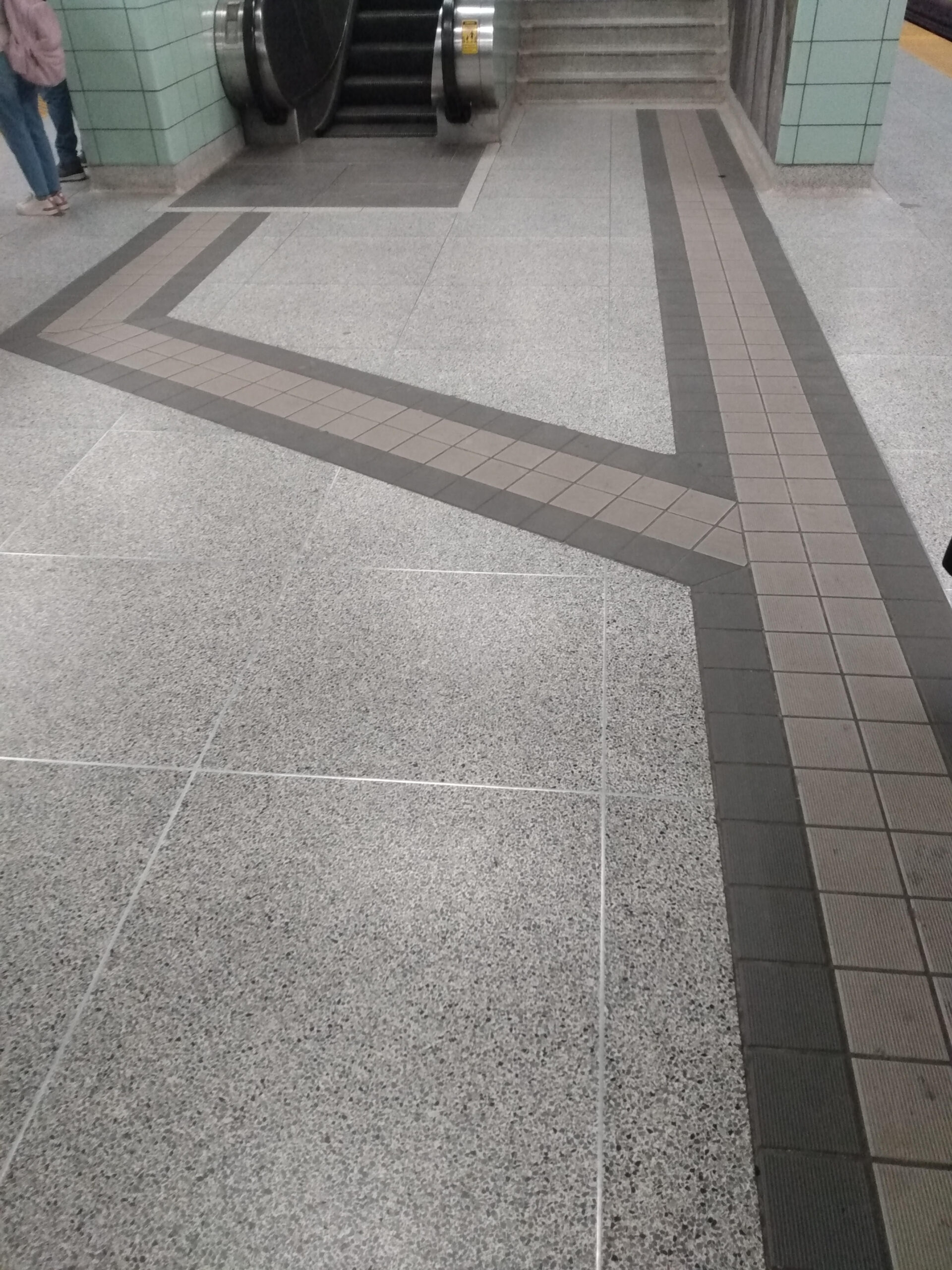 Photo of TTC St George station tactile wayfinding