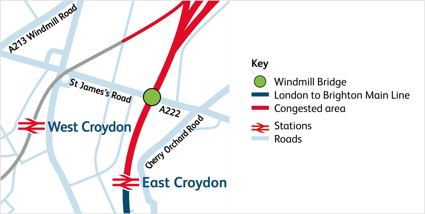 West Croydon East Croydon Map 